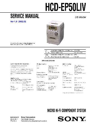 Сервисная инструкция Sony HCD-EP50LIV (CMT-50LIV) ― Manual-Shop.ru