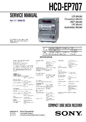 Сервисная инструкция Sony HCD-EP707 (CMT-EP707) ― Manual-Shop.ru