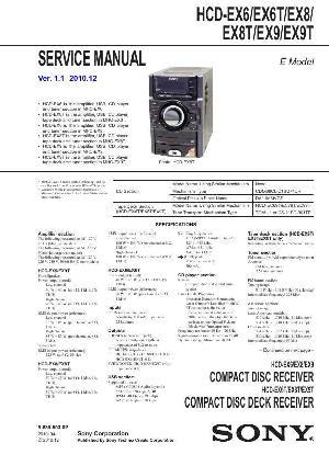 Сервисная инструкция Sony HCD-EX6 ― Manual-Shop.ru