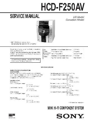 Сервисная инструкция Sony HCD-F250AV (MHC-F250AV) ― Manual-Shop.ru