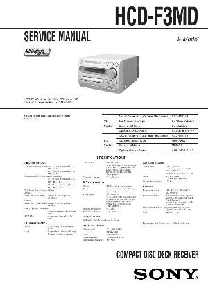 Сервисная инструкция Sony HCD-F3MD ― Manual-Shop.ru