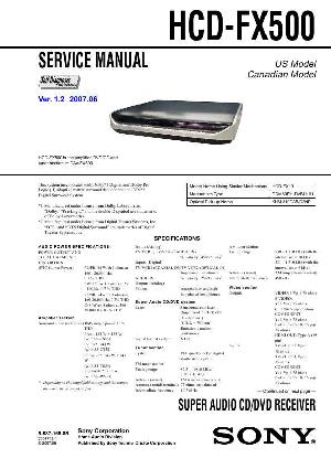 Сервисная инструкция Sony HCD-FX500  ― Manual-Shop.ru