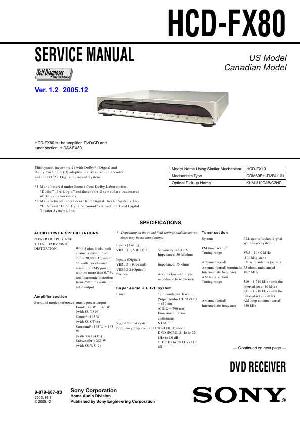 Сервисная инструкция Sony HCD-FX80  ― Manual-Shop.ru