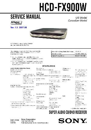 Сервисная инструкция Sony HCD-FX900W  ― Manual-Shop.ru