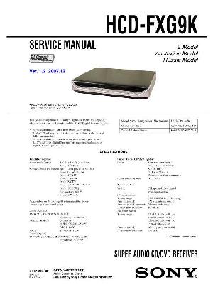 Сервисная инструкция Sony HCD-FXG9K ― Manual-Shop.ru