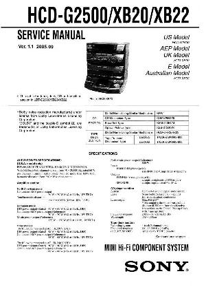 Сервисная инструкция Sony HCD-G2500, HCD-XB20, HCD-XB22 (LBT-G2500/XB20/XB22) ― Manual-Shop.ru