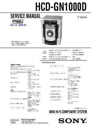 Сервисная инструкция Sony HCD-GN1000D  ― Manual-Shop.ru