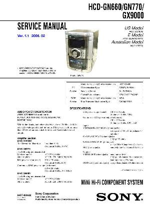Сервисная инструкция Sony HCD-GN660, HCD-GN770, HCD-GX9000  ― Manual-Shop.ru