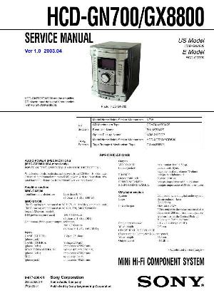 Сервисная инструкция Sony HCD-GN700, HCD-GX8800  ― Manual-Shop.ru