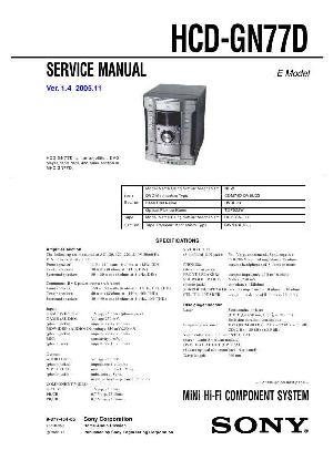 Сервисная инструкция Sony HCD-GN77D  ― Manual-Shop.ru