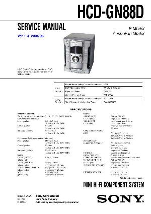 Сервисная инструкция Sony HCD-GN88D  ― Manual-Shop.ru
