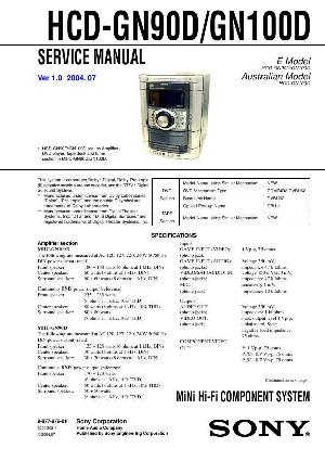 Сервисная инструкция Sony HCD-GN90D, HCD-GN100D  ― Manual-Shop.ru