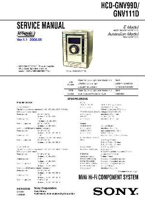 Сервисная инструкция Sony HCD-GNV99D, HCD-GNV111D  ― Manual-Shop.ru