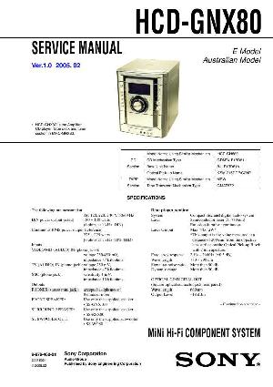 Сервисная инструкция Sony HCD-GNX80  ― Manual-Shop.ru