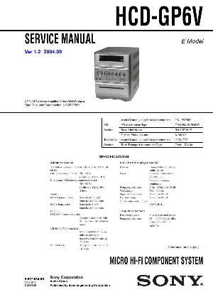 Сервисная инструкция Sony HCD-GP6V  ― Manual-Shop.ru