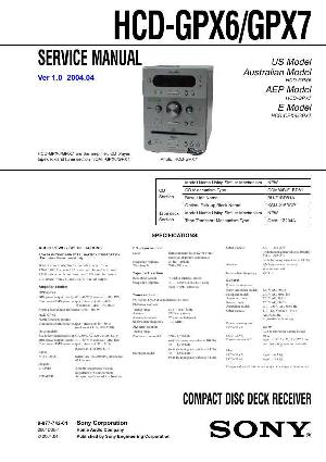 Сервисная инструкция Sony HCD-GPX6, HCD-GPX7  ― Manual-Shop.ru