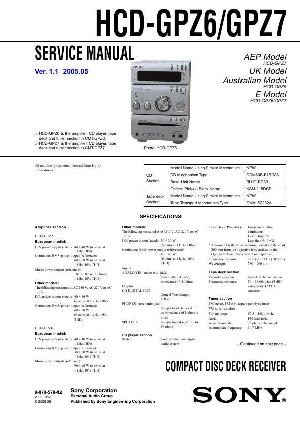 Сервисная инструкция Sony HCD-GPZ6, HCD-GPZ7  ― Manual-Shop.ru