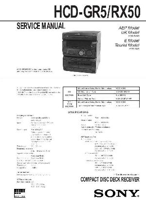 Сервисная инструкция Sony HCD-GR5, HCD-RX50  ― Manual-Shop.ru