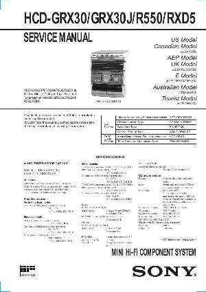 Сервисная инструкция Sony HCD-GRX30, HCD-GRX30J, HCD-R550, HCD-RXD5 (MHC-GRX30, MHC-GRX30J, MHC-R550, MHC-RXD5 ― Manual-Shop.ru