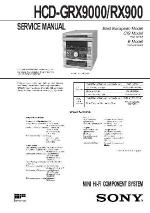 Сервисная инструкция Sony HCD-GRX9000, HCD-RX900 (MHC-GRX9000, MHC-RX900) ― Manual-Shop.ru