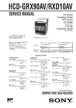 Сервисная инструкция Sony HCD-GRX90AV, HCD-RXD10AV (MHC-GRX90AV, MHC-RXD10AV) ― Manual-Shop.ru