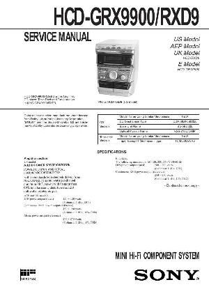 Сервисная инструкция Sony HCD-GRX9900, HCD-RXD9 (MHC-GRX9900, MHC-RXD9) ― Manual-Shop.ru