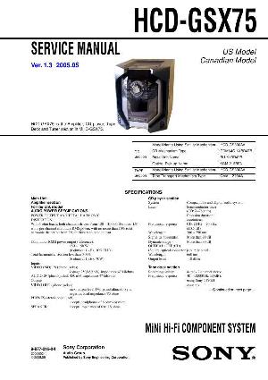 Сервисная инструкция Sony HCD-GSX75 (MHC-GSX75) ― Manual-Shop.ru