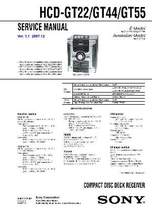 Сервисная инструкция Sony HCD-GT22, HCD-GT22, HCD-GT55 (для MHC-GT22/44/55 ― Manual-Shop.ru
