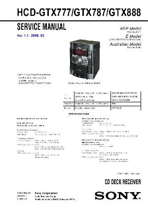 Сервисная инструкция Sony HCD-GTX777, HCD-GTX787, HCD-GTX888  ― Manual-Shop.ru