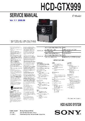 Сервисная инструкция Sony HCD-GTX999 (для DSK-GTX999) ― Manual-Shop.ru