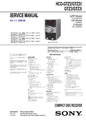 Сервисная инструкция Sony HCD-GTZ2, HCD-GTZ2I, HCD-GTZ3, HCD-GTZ3I ― Manual-Shop.ru
