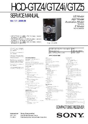 Сервисная инструкция Sony HCD-GTZ4, HCD-GTZ5  ― Manual-Shop.ru