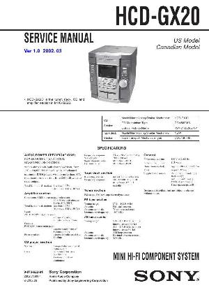 Сервисная инструкция Sony HCD-GX20 (MHC-GX20) ― Manual-Shop.ru