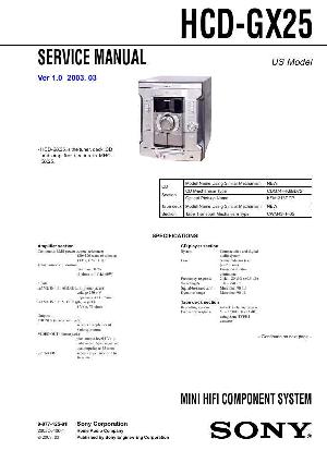 Сервисная инструкция Sony HCD-GX25 (MHC-GX25) ― Manual-Shop.ru