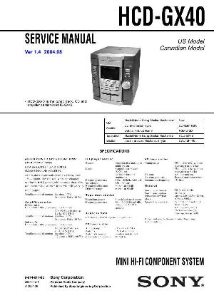Сервисная инструкция Sony HCD-GX40 (MHC-GX40) ― Manual-Shop.ru