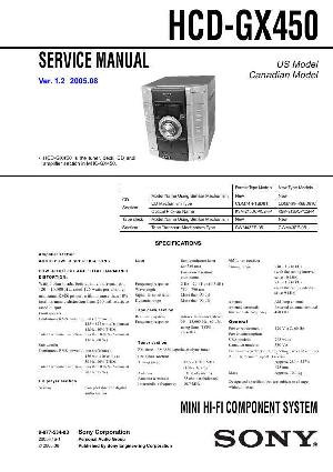 Сервисная инструкция Sony HCD-GX450  ― Manual-Shop.ru