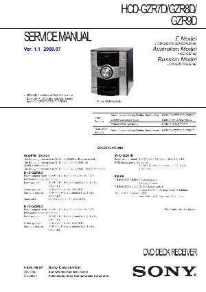 Сервисная инструкция Sony HCD-GZR7D, HCD-GZR8D, HCD-GZR9D ― Manual-Shop.ru
