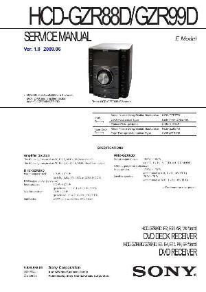 Сервисная инструкция Sony HCD-GZR88D, HCD-GZR99D ― Manual-Shop.ru