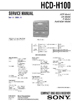 Сервисная инструкция Sony HCD-H100 ― Manual-Shop.ru