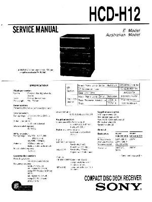 Сервисная инструкция Sony HCD-H12 ― Manual-Shop.ru