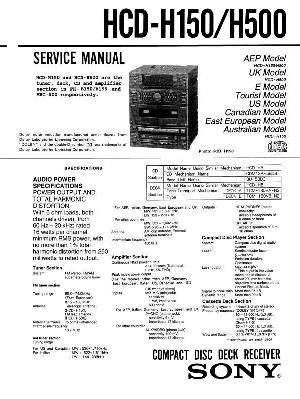 Сервисная инструкция Sony HCD-H150, HCD-H500  ― Manual-Shop.ru