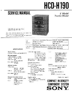 Сервисная инструкция Sony HCD-H190  ― Manual-Shop.ru