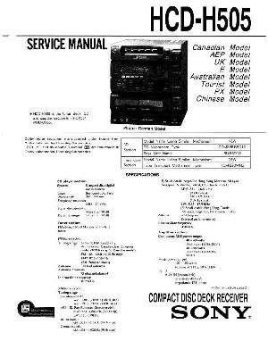 Сервисная инструкция Sony HCD-H505  ― Manual-Shop.ru