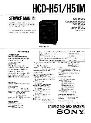 Сервисная инструкция Sony HCD-H51, HCD-H51M ― Manual-Shop.ru