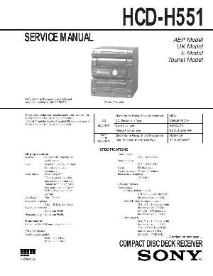 Сервисная инструкция Sony HCD-H551  ― Manual-Shop.ru