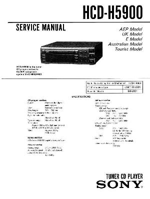 Сервисная инструкция Sony HCD-H5900 ― Manual-Shop.ru