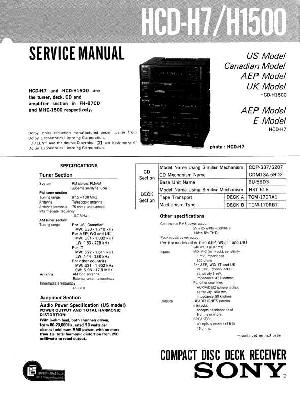 Сервисная инструкция Sony HCD-H7, HCD-H1500 ― Manual-Shop.ru