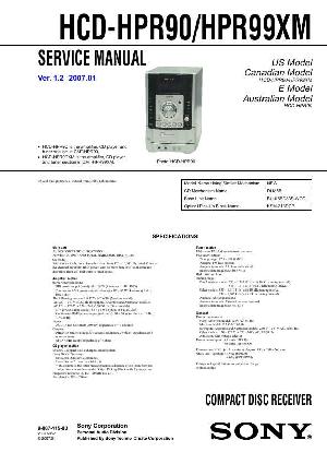 Сервисная инструкция Sony HCD-HPR90, HCD-HPR99XM  ― Manual-Shop.ru