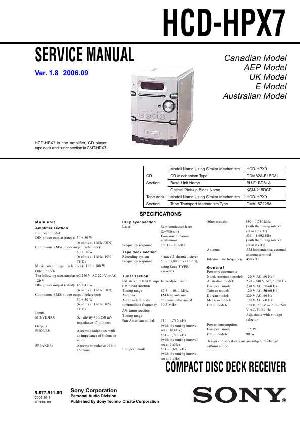 Сервисная инструкция Sony HCD-HPX7 (CMT-HPX7) ― Manual-Shop.ru
