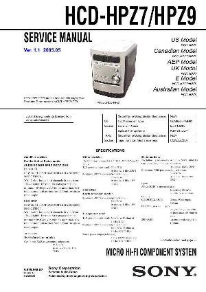 Сервисная инструкция Sony HCD-HPZ7, HCD-HPZ9  ― Manual-Shop.ru